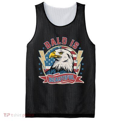Bald Is Beautiful 4th Of July Independence Day Mesh Reversible Basketball Jersey Tank