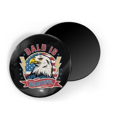 Bald Is Beautiful 4th Of July Independence Day Magnet