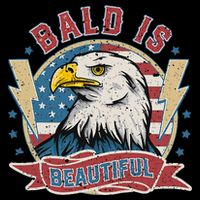 Bald Is Beautiful 4th Of July Independence Day Youth Performance Sprint T-Shirt