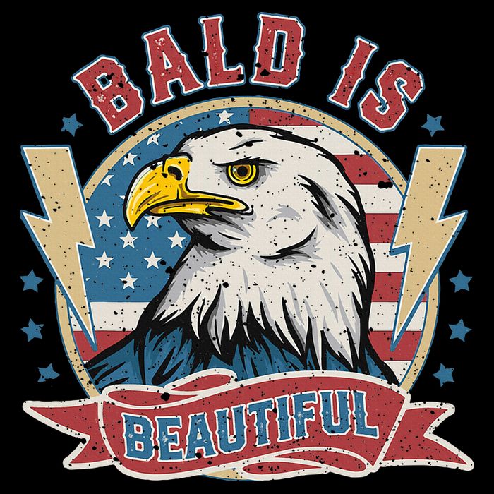 Bald Is Beautiful 4th Of July Independence Day Youth Performance Sprint T-Shirt