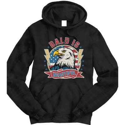 Bald Is Beautiful 4th Of July Independence Day Tie Dye Hoodie