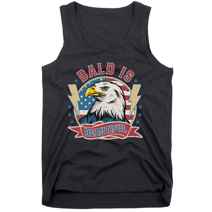 Bald Is Beautiful 4th Of July Independence Day Tank Top