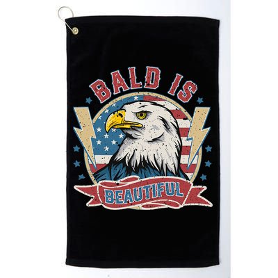 Bald Is Beautiful 4th Of July Independence Day Golf Towel