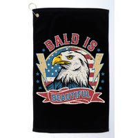 Bald Is Beautiful 4th Of July Independence Day Golf Towel