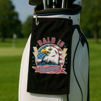 Bald Is Beautiful 4th Of July Independence Day Golf Towel