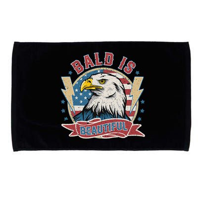 Bald Is Beautiful 4th Of July Independence Day Microfiber Hand Towel