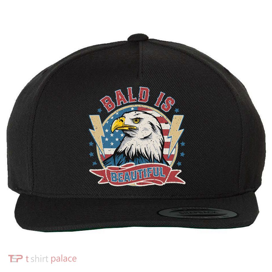 Bald Is Beautiful 4th Of July Independence Day Wool Snapback Cap