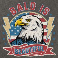 Bald Is Beautiful 4th Of July Independence Day Cotton Canvas Backpack