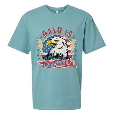 Bald Is Beautiful 4th Of July Independence Day Sueded Cloud Jersey T-Shirt