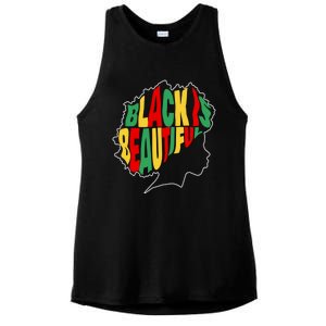 Black Is Beautiful People Juneteenth Black History Month Gift Ladies PosiCharge Tri-Blend Wicking Tank