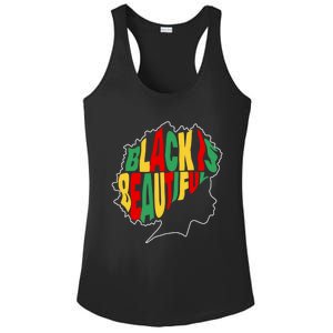 Black Is Beautiful People Juneteenth Black History Month Gift Ladies PosiCharge Competitor Racerback Tank