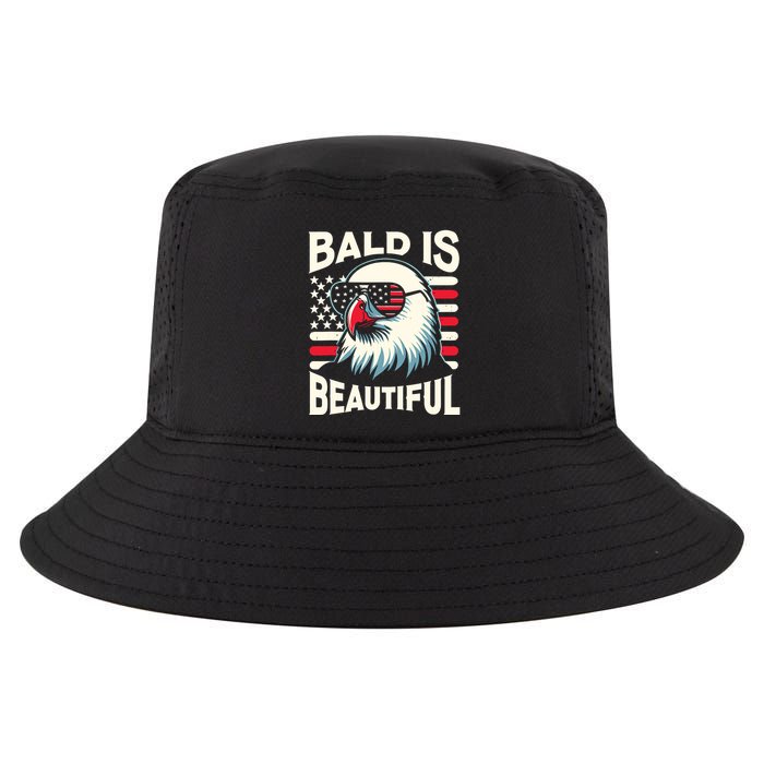 Bald Is Beautiful 4th Of July Usa Patriotic Funny Bald Eagle Cool Comfort Performance Bucket Hat