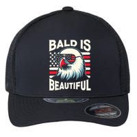 Bald Is Beautiful 4th Of July Usa Patriotic Funny Bald Eagle Flexfit Unipanel Trucker Cap