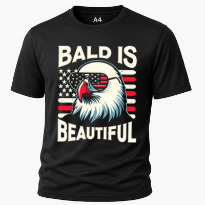 Bald Is Beautiful 4th Of July Usa Patriotic Funny Bald Eagle Performance Shirt