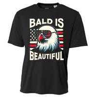 Bald Is Beautiful 4th Of July Usa Patriotic Funny Bald Eagle Cooling Performance Crew T-Shirt