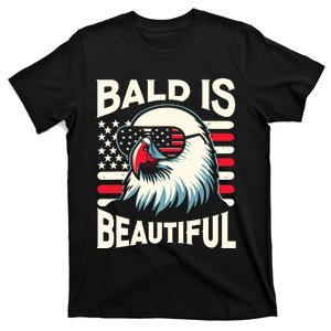 Bald Is Beautiful 4th Of July Usa Patriotic Funny Bald Eagle T-Shirt