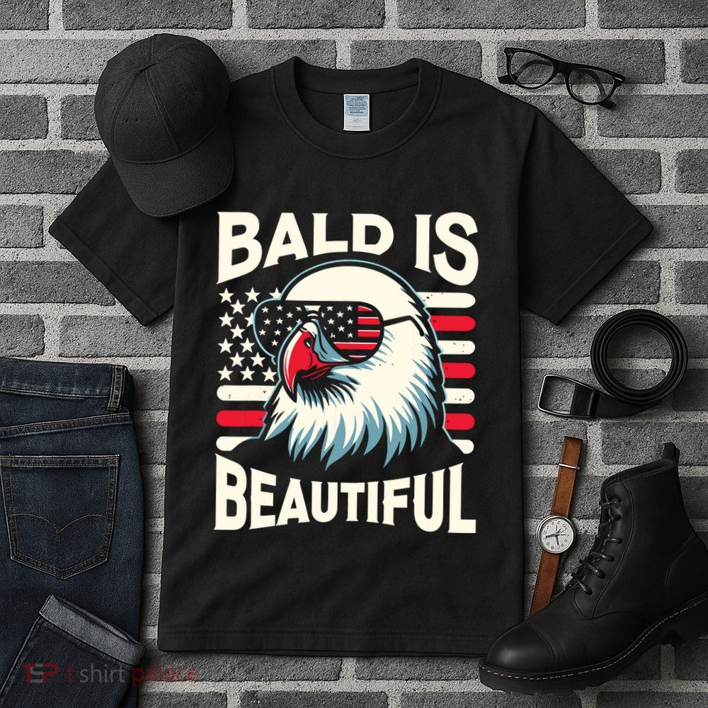 Bald Is Beautiful 4th Of July Usa Patriotic Funny Bald Eagle Tall T-Shirt