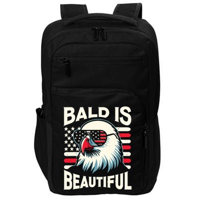 Bald Is Beautiful 4th Of July Usa Patriotic Funny Bald Eagle Impact Tech Backpack