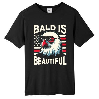 Bald Is Beautiful 4th Of July Usa Patriotic Funny Bald Eagle Tall Fusion ChromaSoft Performance T-Shirt