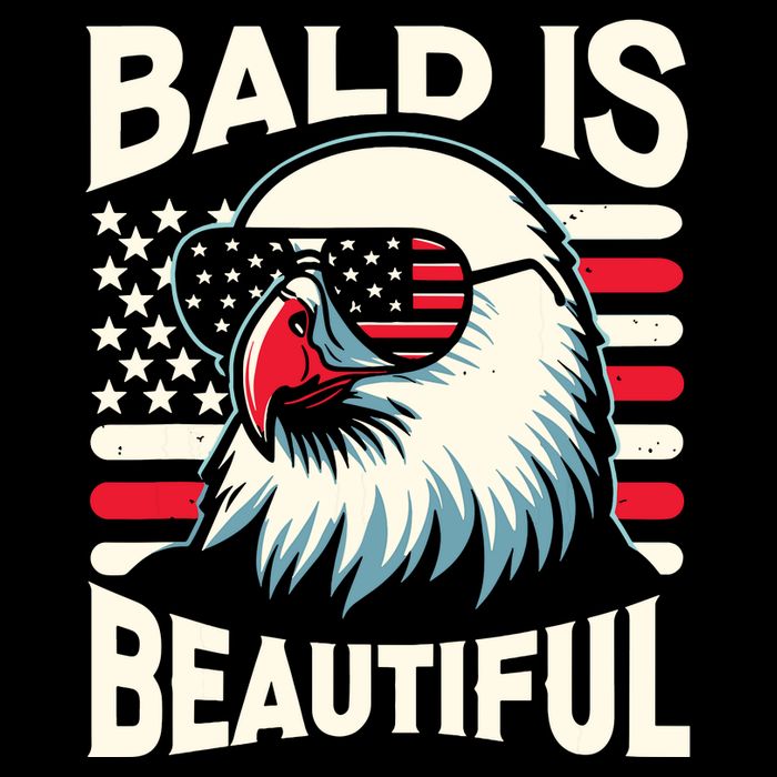 Bald Is Beautiful 4th Of July Usa Patriotic Funny Bald Eagle 16 in Basic Backpack