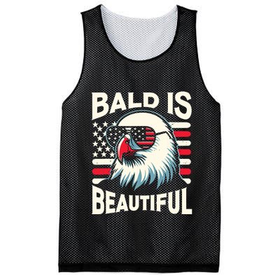 Bald Is Beautiful 4th Of July Usa Patriotic Funny Bald Eagle Mesh Reversible Basketball Jersey Tank