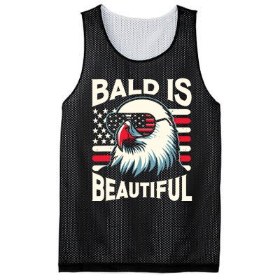 Bald Is Beautiful 4th Of July Usa Patriotic Funny Bald Eagle Mesh Reversible Basketball Jersey Tank