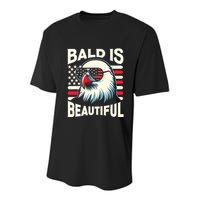 Bald Is Beautiful 4th Of July Usa Patriotic Funny Bald Eagle Youth Performance Sprint T-Shirt