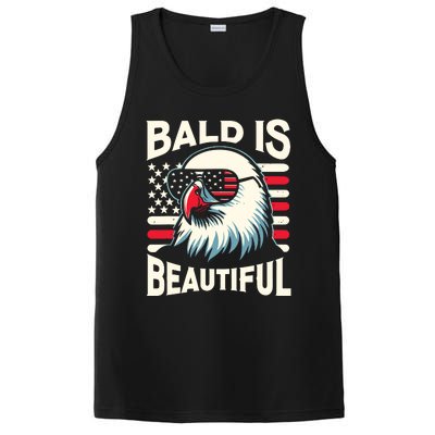 Bald Is Beautiful 4th Of July Usa Patriotic Funny Bald Eagle PosiCharge Competitor Tank