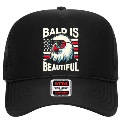 Bald Is Beautiful 4th Of July Usa Patriotic Funny Bald Eagle Trucker Hat