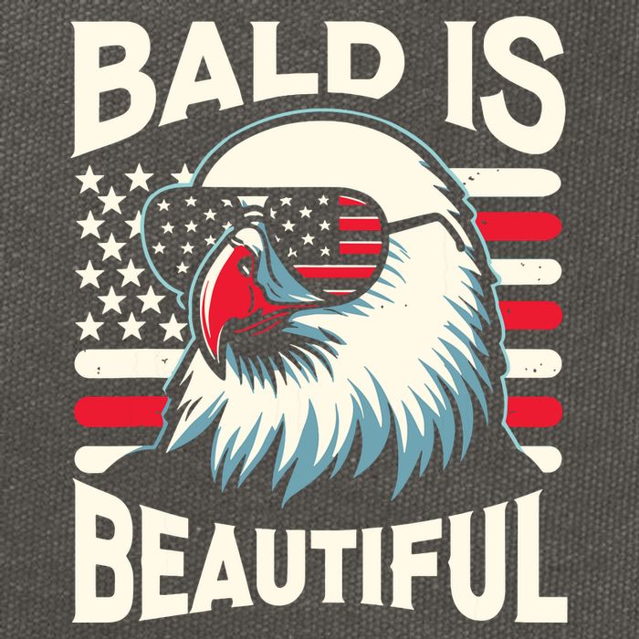 Bald Is Beautiful 4th Of July Usa Patriotic Funny Bald Eagle Cotton Canvas Backpack