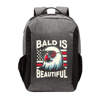 Bald Is Beautiful 4th Of July Usa Patriotic Funny Bald Eagle Vector Backpack