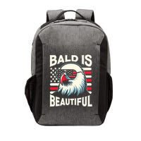 Bald Is Beautiful 4th Of July Usa Patriotic Funny Bald Eagle Vector Backpack
