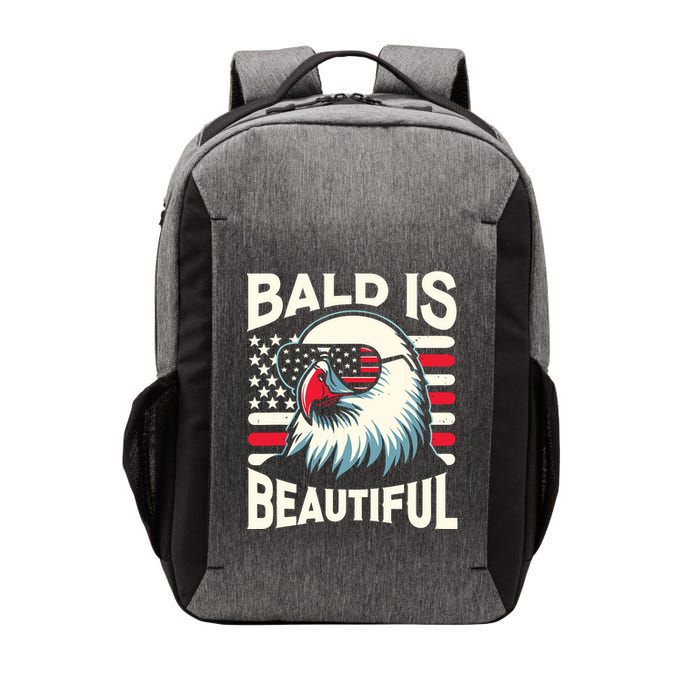 Bald Is Beautiful 4th Of July Usa Patriotic Funny Bald Eagle Vector Backpack
