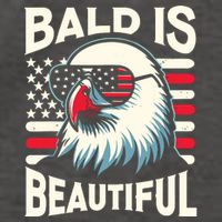 Bald Is Beautiful 4th Of July Usa Patriotic Funny Bald Eagle Vector Backpack