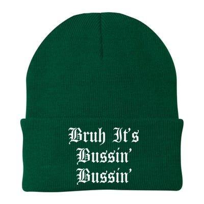 Bruh Its Bussin Bussin Viral Meme Slang Knit Cap Winter Beanie