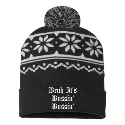 Bruh Its Bussin Bussin Viral Meme Slang USA-Made Snowflake Beanie