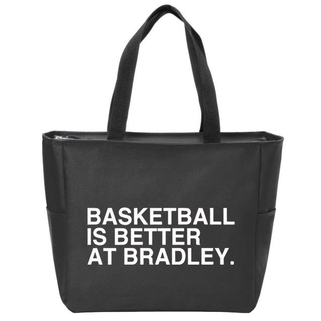Basketball Is Better At Bradley Zip Tote Bag