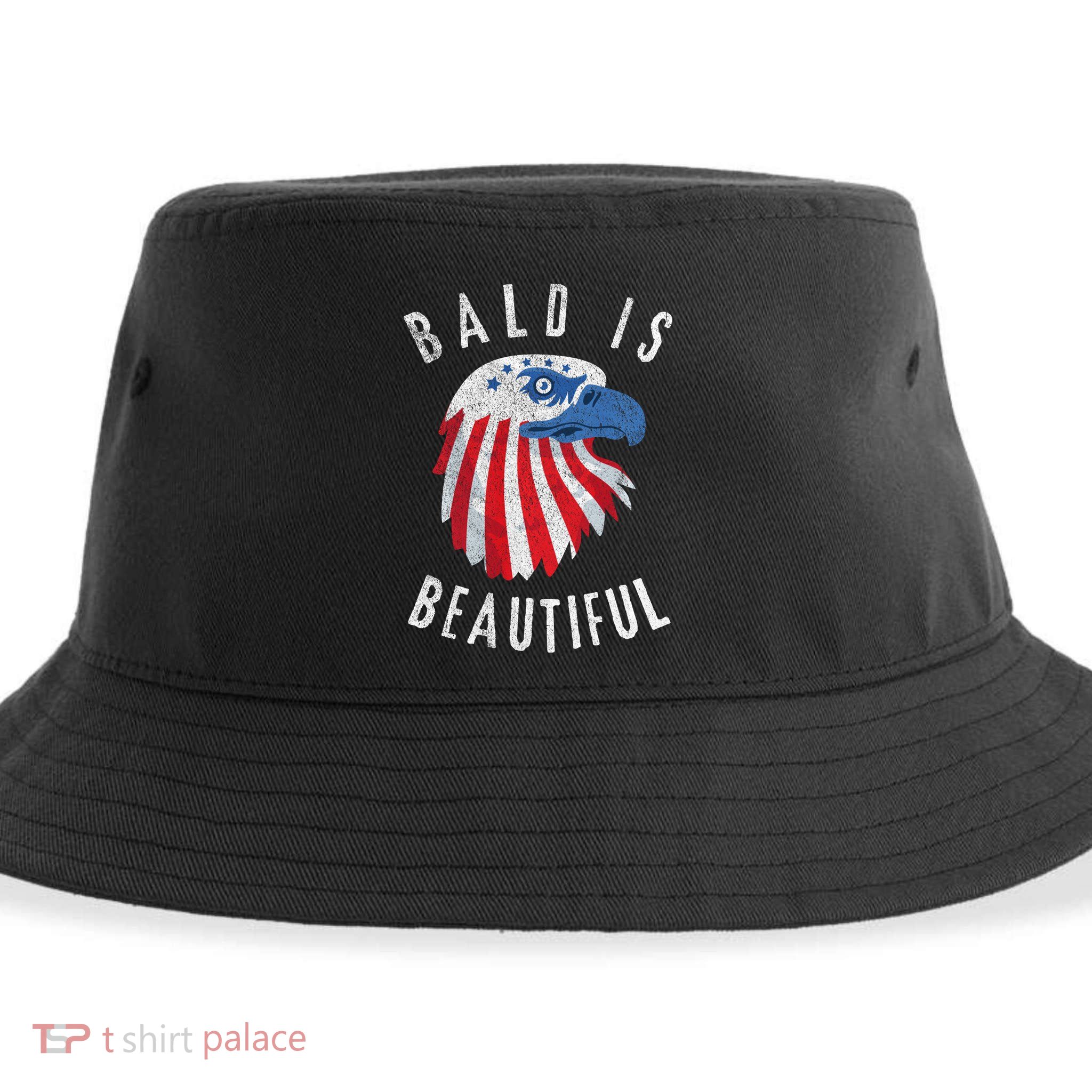 Bald Is Beautiful American Bald Eagle 4th Of July Patriotic Sustainable Bucket Hat