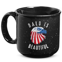 Bald Is Beautiful American Bald Eagle 4th Of July Patriotic 15oz Campfire Ceramic Mug