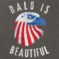 Bald Is Beautiful American Bald Eagle 4th Of July Patriotic Cotton Canvas Backpack