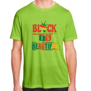 Black Is Beautiful Funny Africa Map Black History Month Adult ChromaSoft Performance T-Shirt