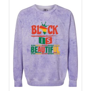 Black Is Beautiful Funny Africa Map Black History Month Colorblast Crewneck Sweatshirt