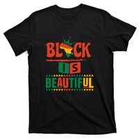 Black Is Beautiful Funny Africa Map Black History Month T-Shirt