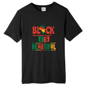 Black Is Beautiful Funny Africa Map Black History Month Tall Fusion ChromaSoft Performance T-Shirt