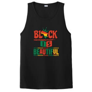 Black Is Beautiful Funny Africa Map Black History Month PosiCharge Competitor Tank