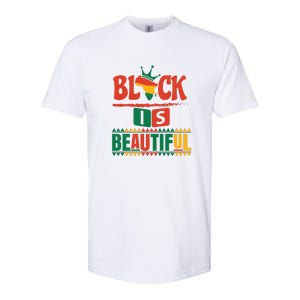 Black Is Beautiful Funny Africa Map Black History Month Softstyle CVC T-Shirt