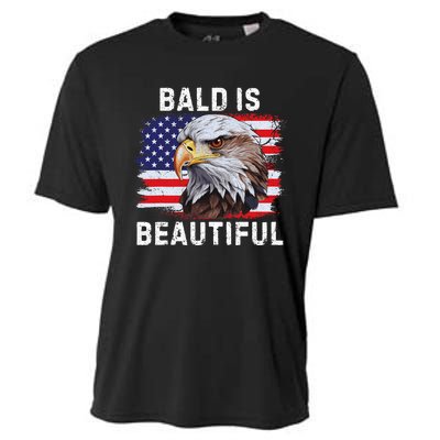 Bald Is Beautiful American Bald Eagle 4th Of July Vintage Cooling Performance Crew T-Shirt