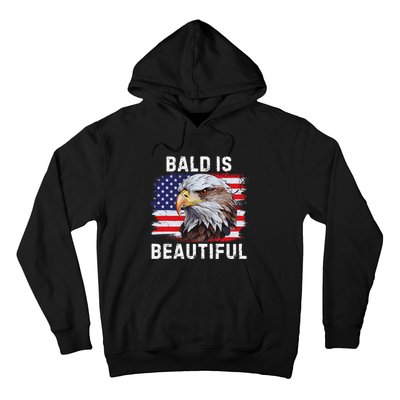 Bald Is Beautiful American Bald Eagle 4th Of July Vintage Hoodie