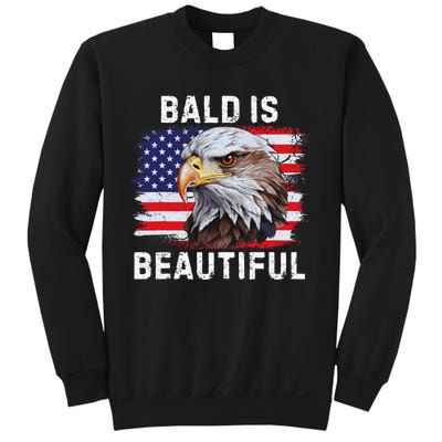 Bald Is Beautiful American Bald Eagle 4th Of July Vintage Sweatshirt