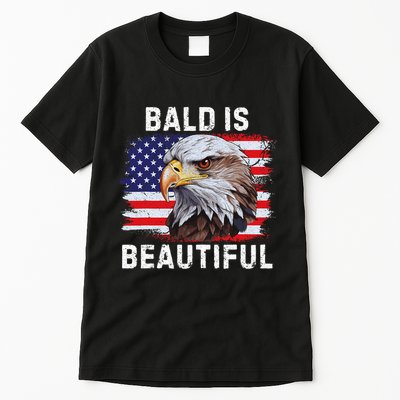 Bald Is Beautiful American Bald Eagle 4th Of July Vintage Tall T-Shirt